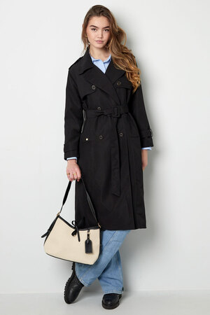 Long basic trench coat - beige M h5 Picture11
